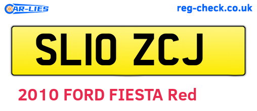 SL10ZCJ are the vehicle registration plates.