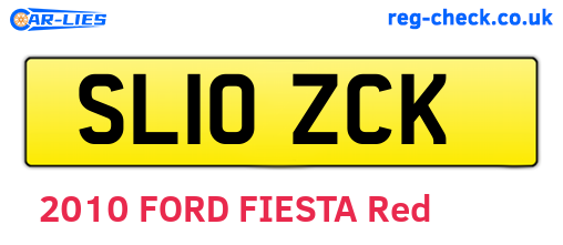 SL10ZCK are the vehicle registration plates.