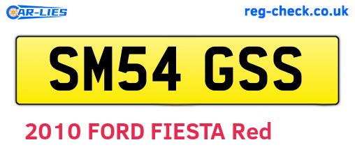 SM54GSS are the vehicle registration plates.