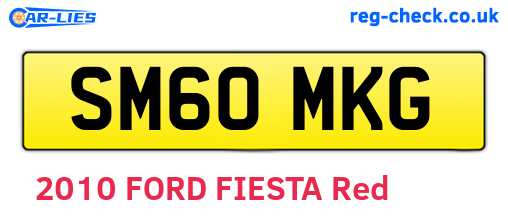 SM60MKG are the vehicle registration plates.