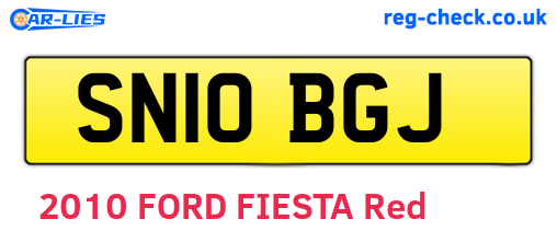 SN10BGJ are the vehicle registration plates.