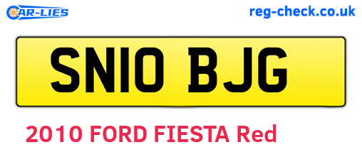 SN10BJG are the vehicle registration plates.