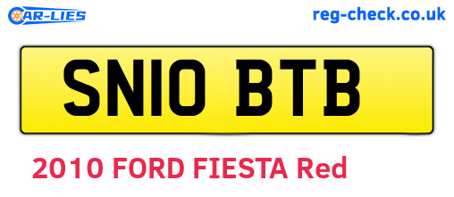 SN10BTB are the vehicle registration plates.