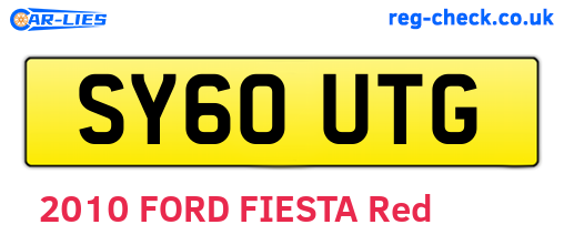 SY60UTG are the vehicle registration plates.