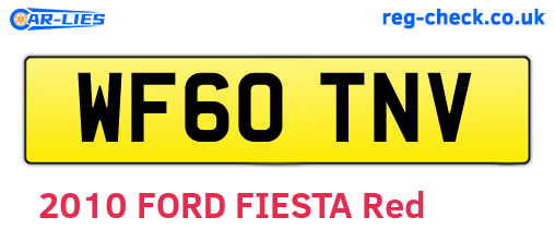 WF60TNV are the vehicle registration plates.