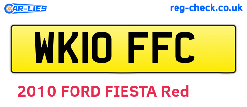 WK10FFC are the vehicle registration plates.