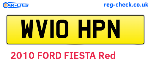 WV10HPN are the vehicle registration plates.