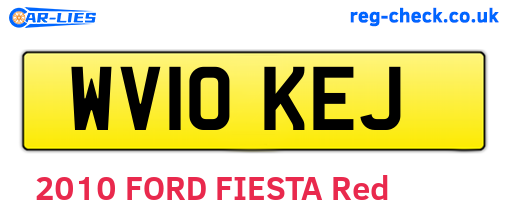 WV10KEJ are the vehicle registration plates.