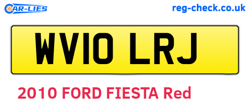 WV10LRJ are the vehicle registration plates.