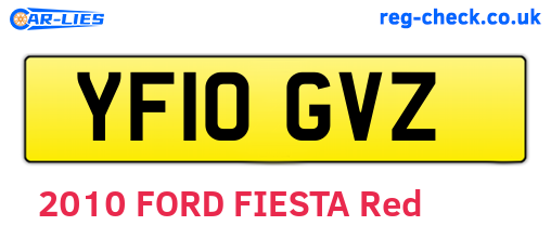 YF10GVZ are the vehicle registration plates.