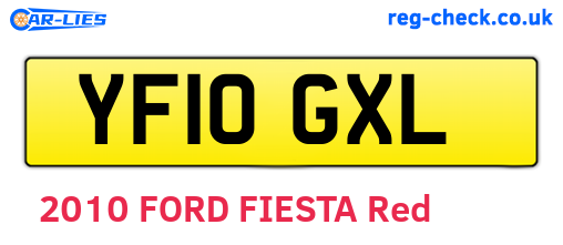 YF10GXL are the vehicle registration plates.