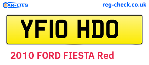 YF10HDO are the vehicle registration plates.