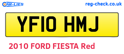 YF10HMJ are the vehicle registration plates.