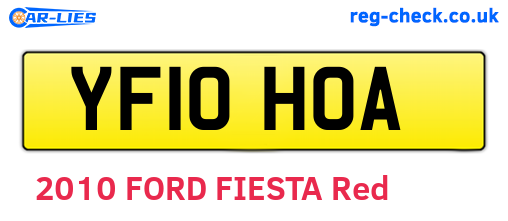 YF10HOA are the vehicle registration plates.