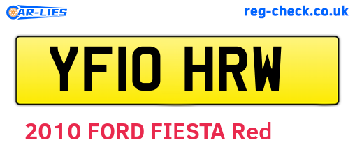 YF10HRW are the vehicle registration plates.
