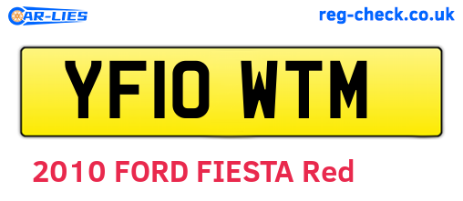 YF10WTM are the vehicle registration plates.