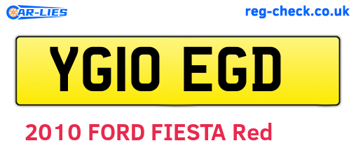 YG10EGD are the vehicle registration plates.