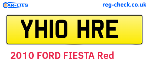 YH10HRE are the vehicle registration plates.