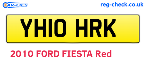 YH10HRK are the vehicle registration plates.