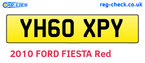 YH60XPY are the vehicle registration plates.