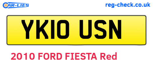 YK10USN are the vehicle registration plates.