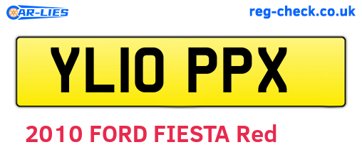 YL10PPX are the vehicle registration plates.