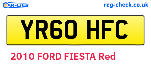 YR60HFC are the vehicle registration plates.