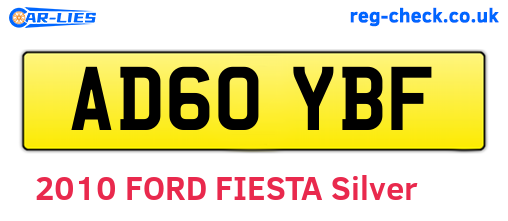 AD60YBF are the vehicle registration plates.