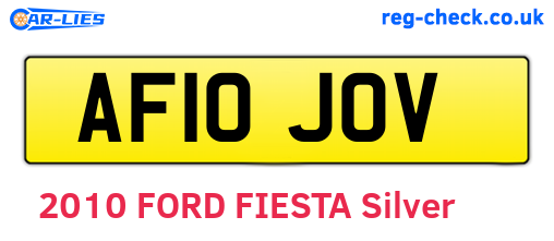AF10JOV are the vehicle registration plates.