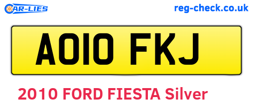 AO10FKJ are the vehicle registration plates.