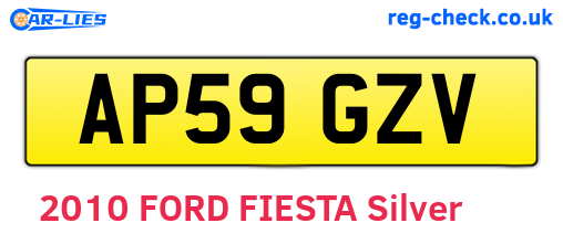 AP59GZV are the vehicle registration plates.