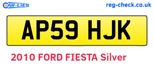 AP59HJK are the vehicle registration plates.