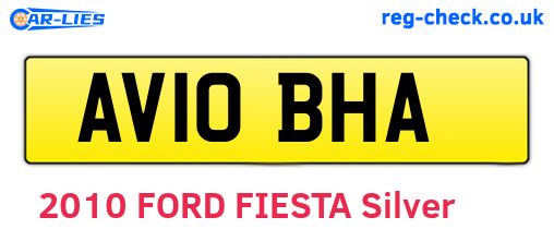 AV10BHA are the vehicle registration plates.