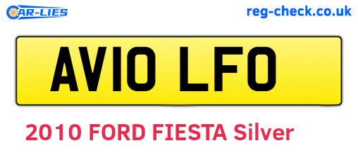 AV10LFO are the vehicle registration plates.