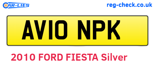 AV10NPK are the vehicle registration plates.