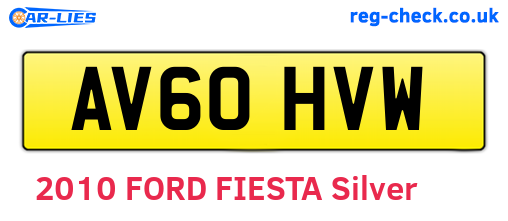 AV60HVW are the vehicle registration plates.