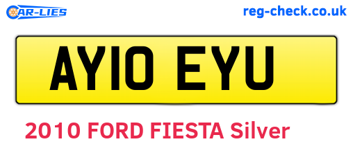 AY10EYU are the vehicle registration plates.