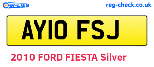AY10FSJ are the vehicle registration plates.