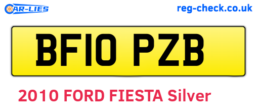 BF10PZB are the vehicle registration plates.
