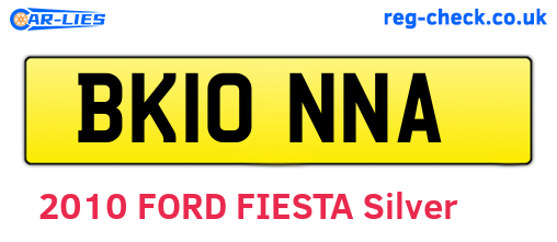 BK10NNA are the vehicle registration plates.