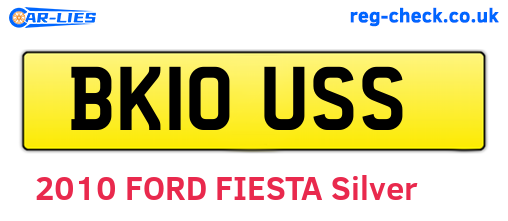 BK10USS are the vehicle registration plates.