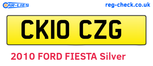 CK10CZG are the vehicle registration plates.