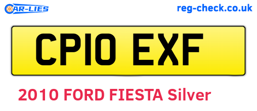 CP10EXF are the vehicle registration plates.