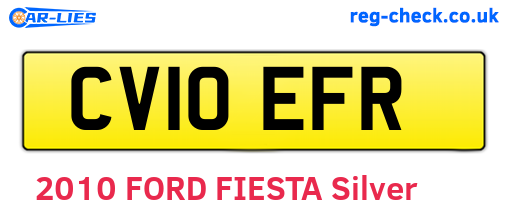 CV10EFR are the vehicle registration plates.