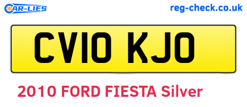 CV10KJO are the vehicle registration plates.
