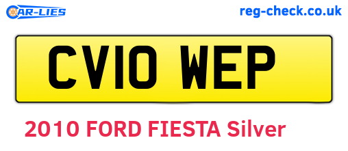 CV10WEP are the vehicle registration plates.