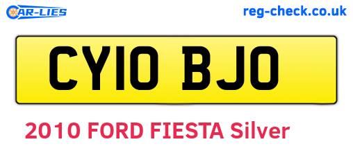 CY10BJO are the vehicle registration plates.