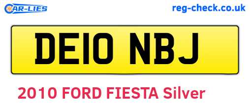 DE10NBJ are the vehicle registration plates.