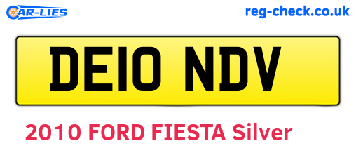 DE10NDV are the vehicle registration plates.