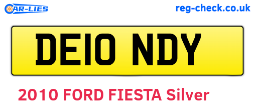 DE10NDY are the vehicle registration plates.